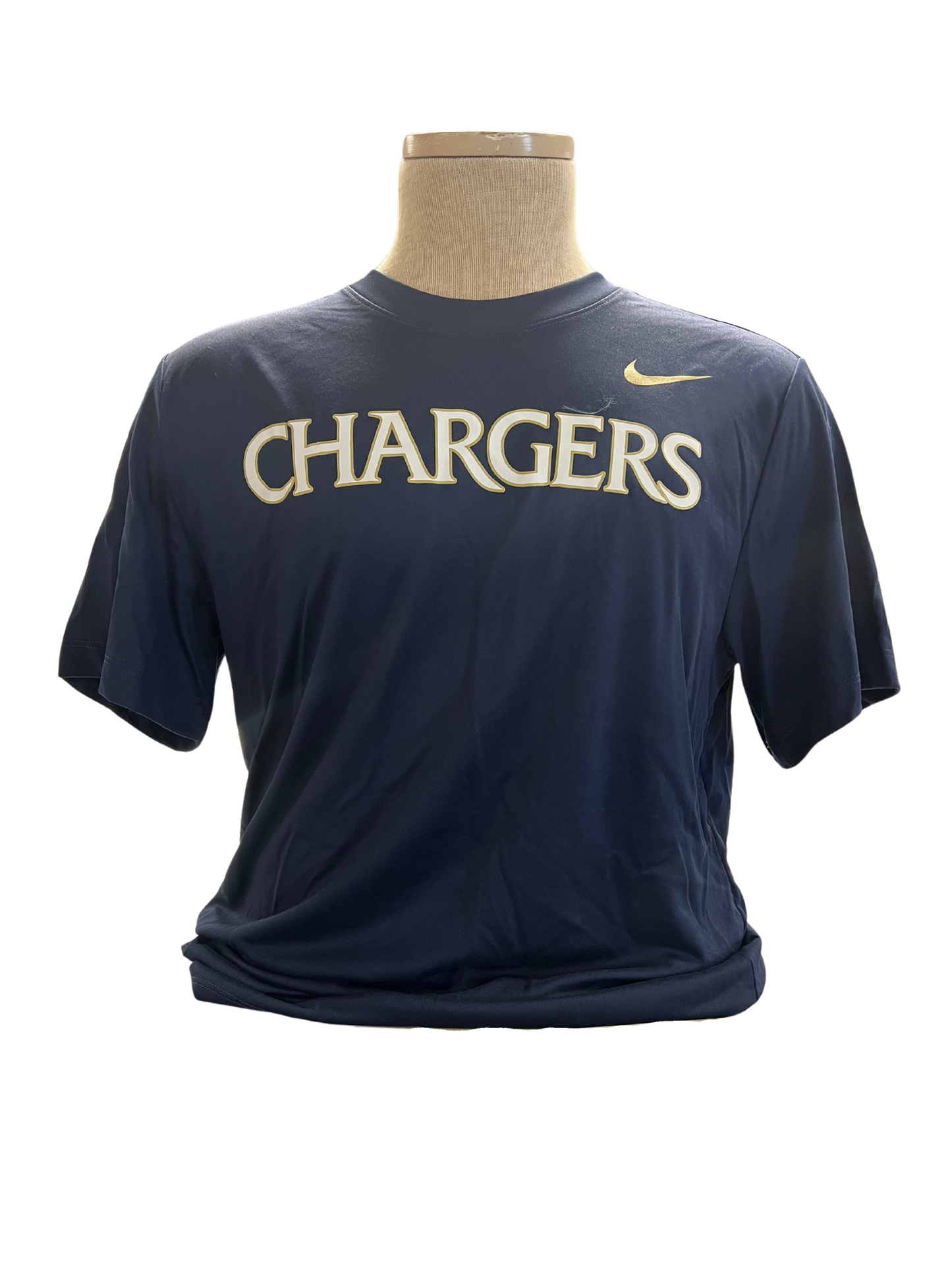 Men's Dri-fit t-shirt, white CHARGERS, small swoosh