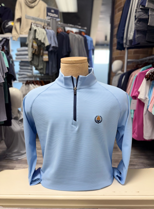 Men's Holderness & Bourne 1/4 zip, ribbed blue