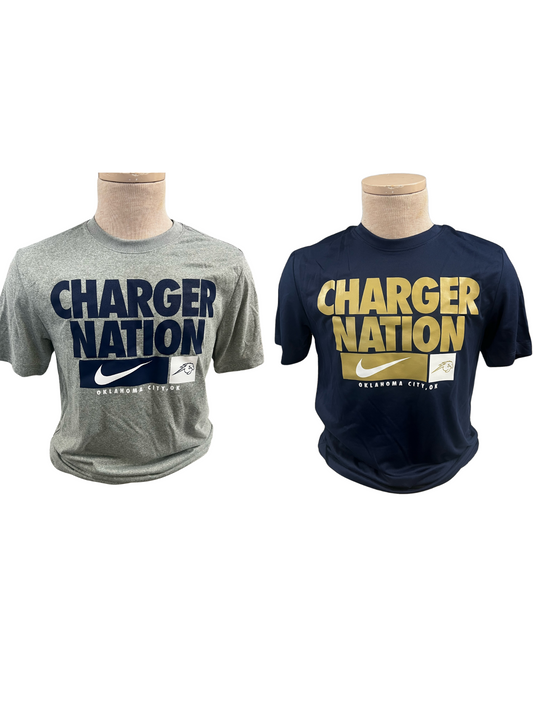 Men's Nike Dri-fit t-shirt, Charger Nation