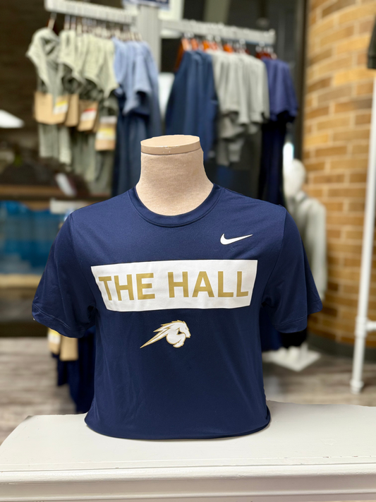 Men's Nike Legend T-Shirt, navy, block THE HALL