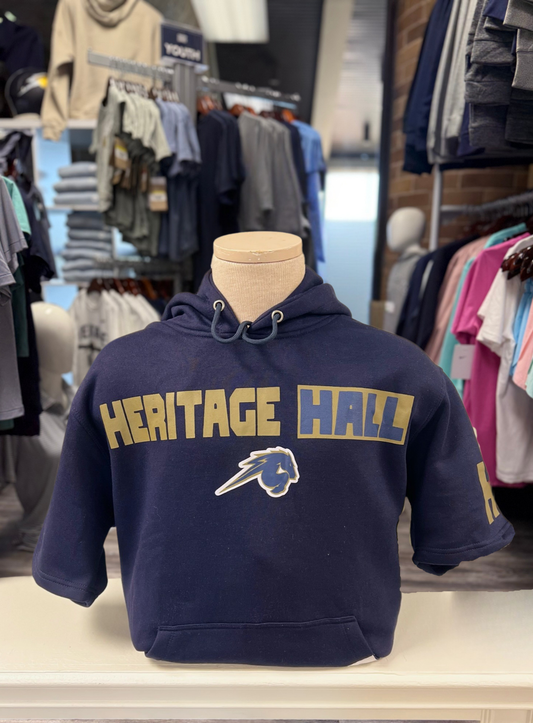 Men's Short Sleeve Hoodie, navy, Heritage Hall