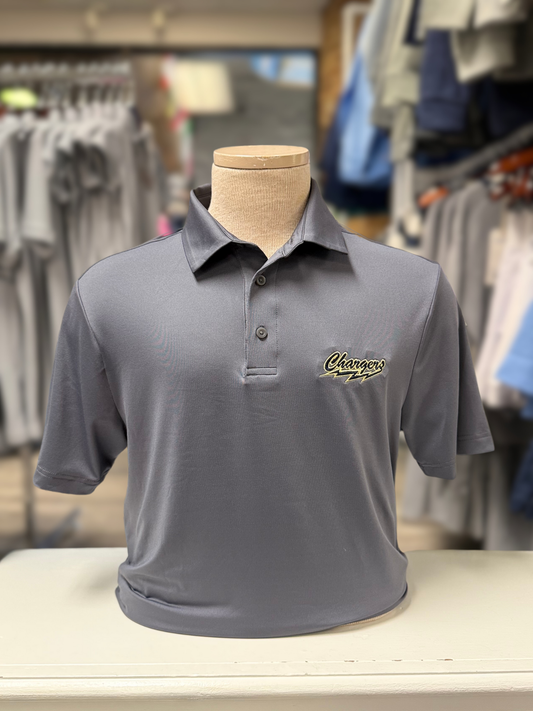 Men's Under Armour Polo, Grey, Lightening Chargers