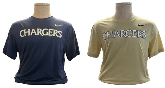 *Men's Dri-fit t-shirt, white CHARGERS, small swoosh
