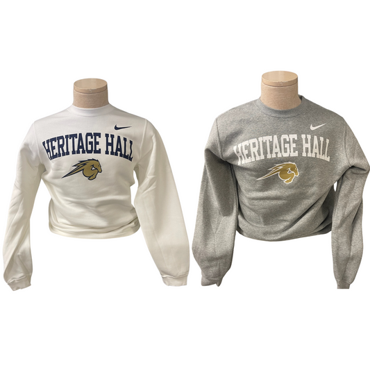 Men's Nike sweatshirt, wt. Her Hall, gld horse