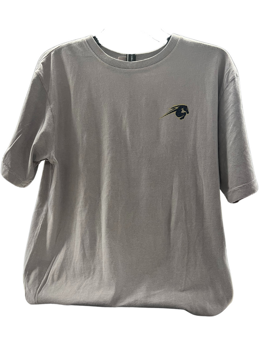 *Men's T-shirt, graystone, horse with HER HALL Chargers on back