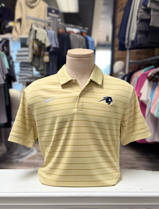 Nike Authentic Collection Coach Stripe Polo, gold, Charger Horse