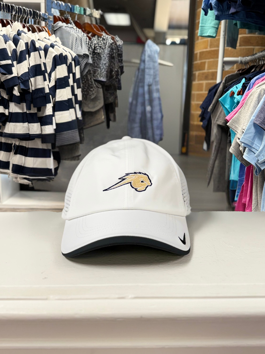 Nike Dri-FIT hat, white, Charger Horse