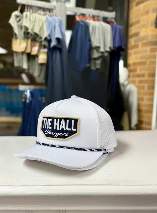 Rope Hat, white, patch THE HALL Chargers