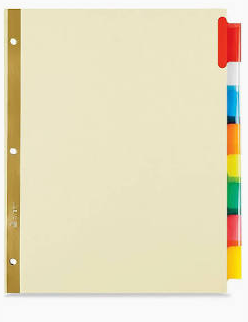 Dividers 5 tab