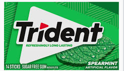 Trident gum (spearmint)
