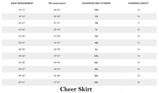 Cheer Skirt 2026