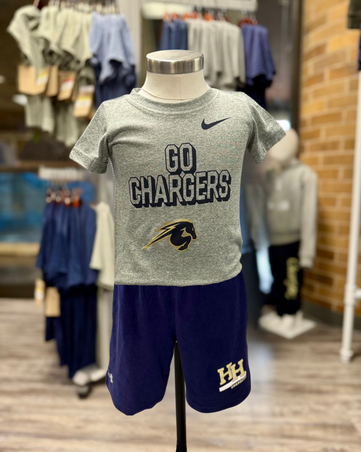 Toddler Dri-fit, grey, Go Chargers