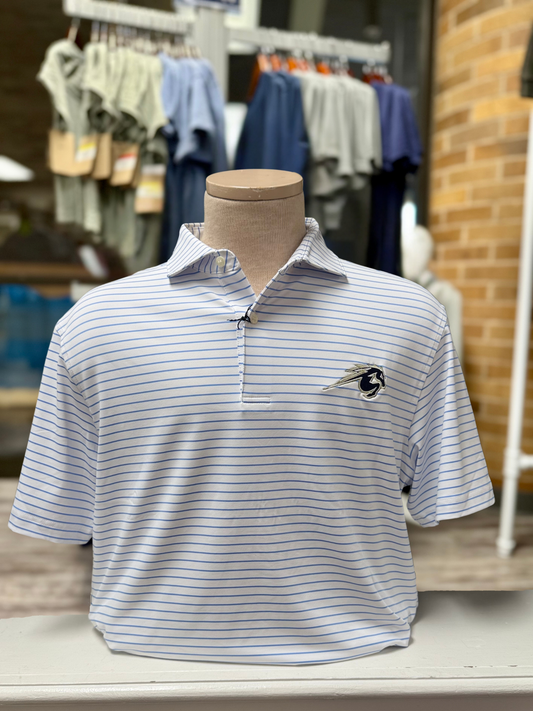 Turtleson Polo, white with blue stripes, Charger Horse