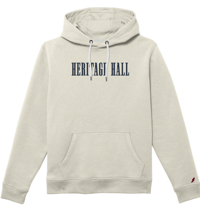 Adult Hoodie, League, oatmeal, Heritage Hall embroidered