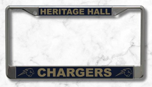 Wincraft Metal License Plate, Gold Heritage Hall Chargers