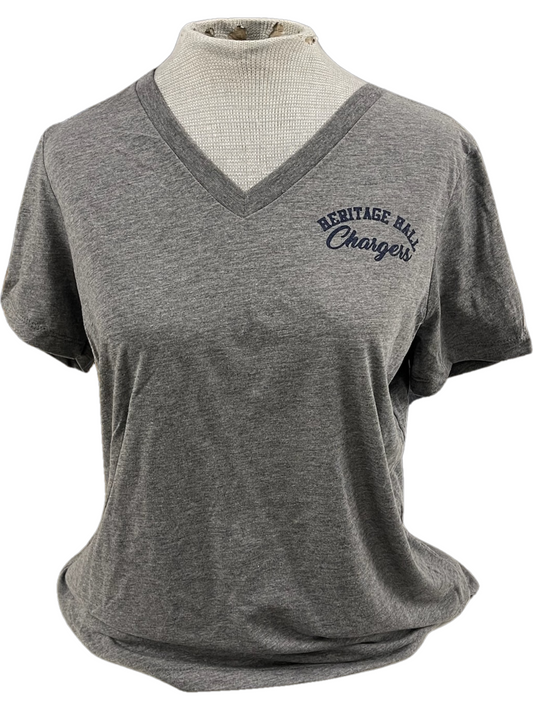 Women's Bella Canvas v-neck t-shirt, grey