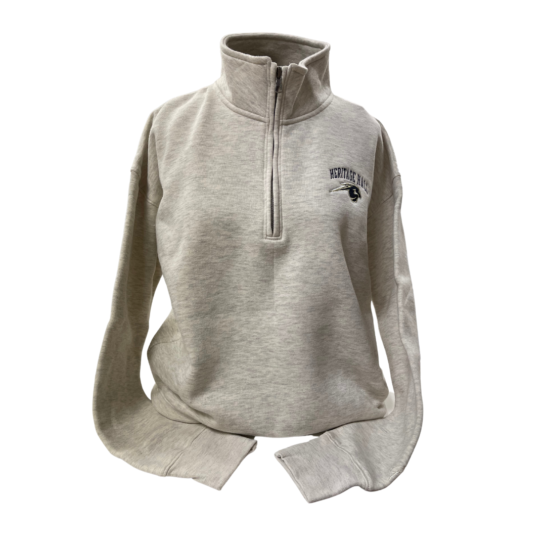 * Women's Big Cotton 1/4 Zip HH Arched Over Horse Oatmeal