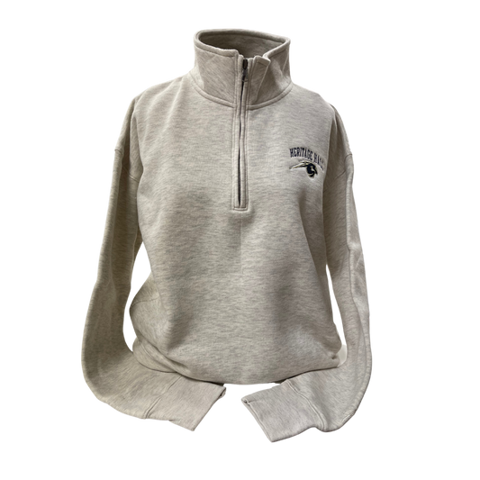 * Women's Big Cotton 1/4 Zip HH Arched Over Horse Oatmeal