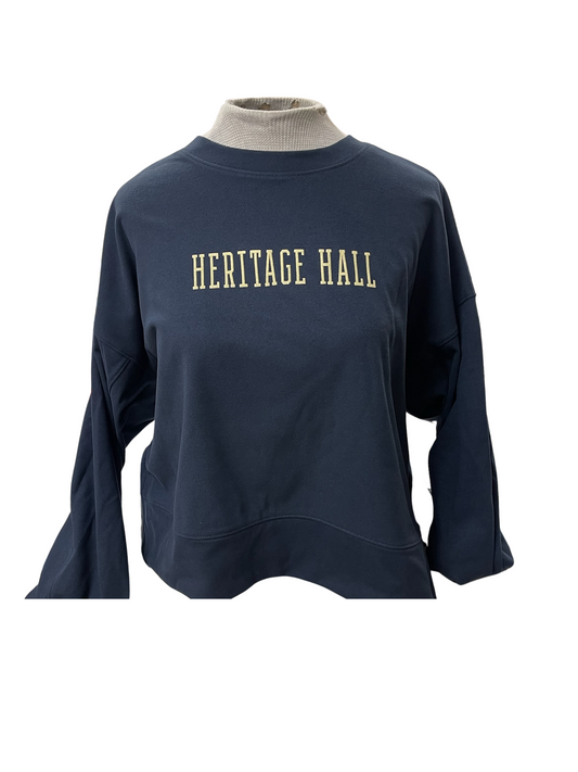 Women's Champion sweatshirt, navy, light yellow HER HALL