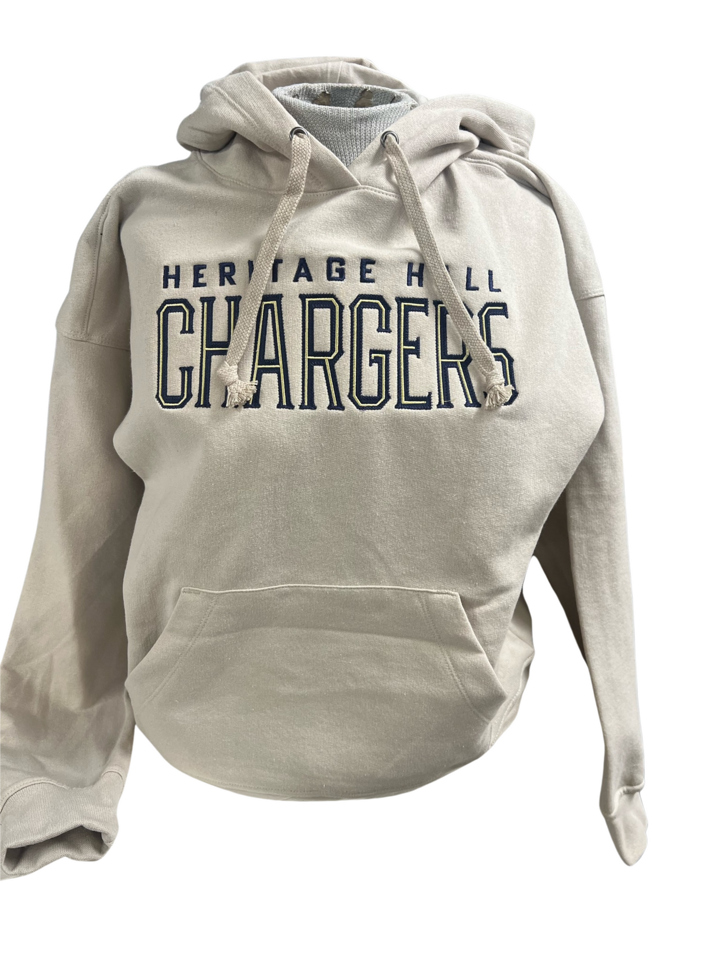 Women's Hoodie Sweatshirt, Navy CHARGERS with gold inset