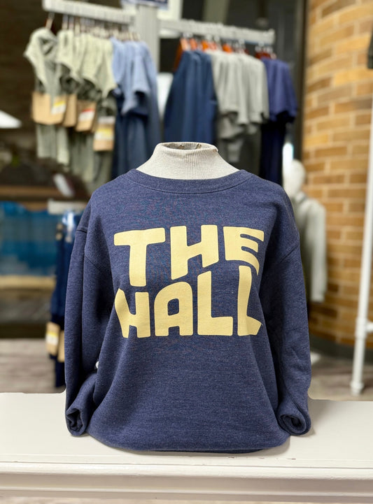 Women's Sweatshirt, navy, gold wavy The Hall