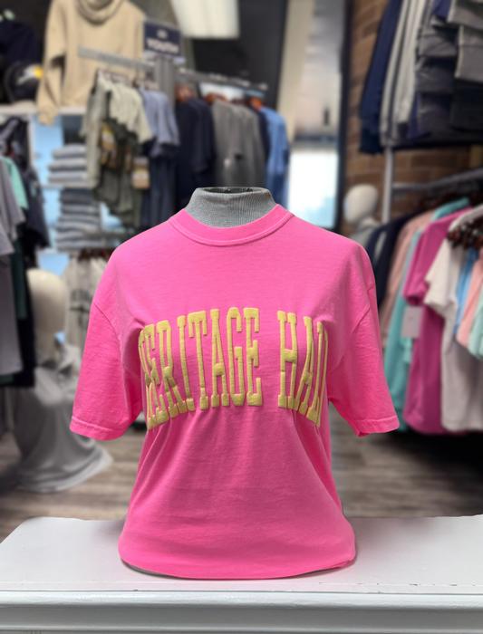 Women's T-Shirt, pink, Heritage Hall neon yellow