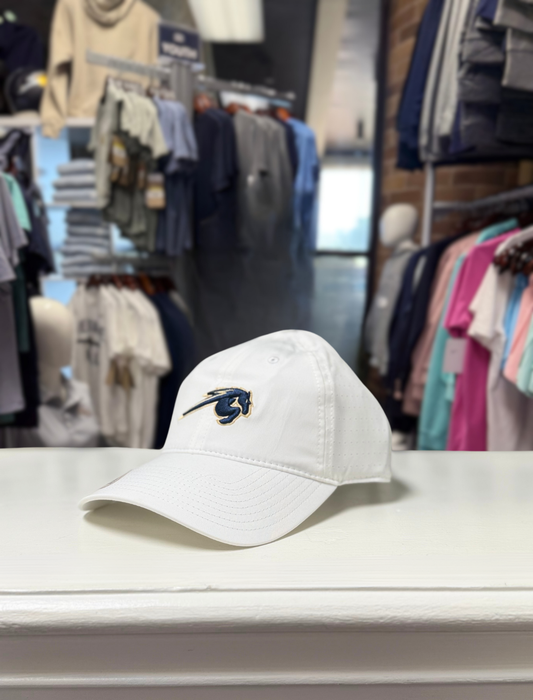 Women's White Hat, Charger Horse