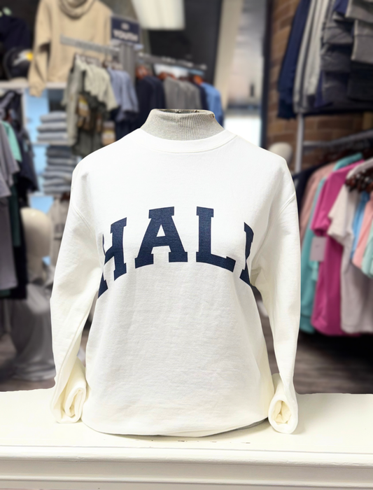 Women's white Sweatshirt, THE HALL navy