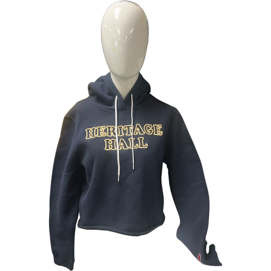 Women's hoodie sweatshirt, navy, puffed Heritage Hall
