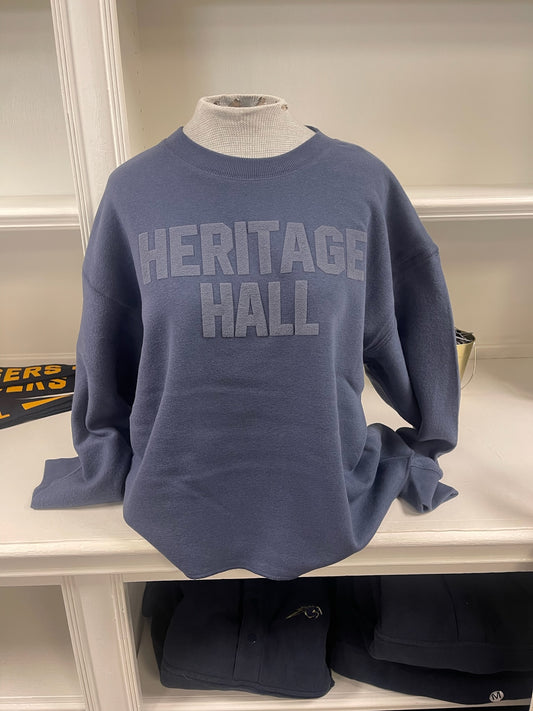 Women's sweatshirt, navy with puffed HER HALL