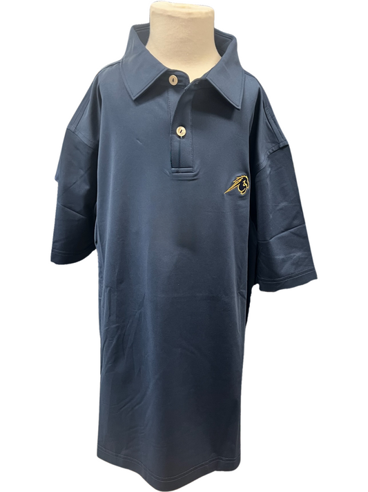 Youth Boy's Peter Millar Polo, navy, Charger horse