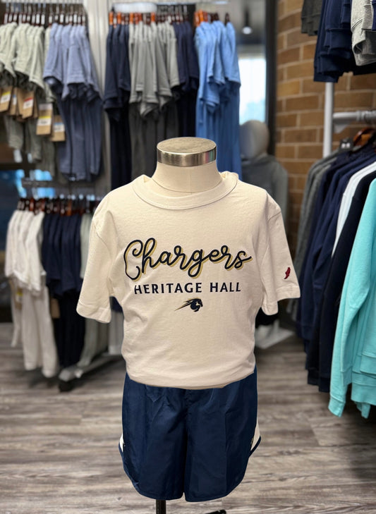 Youth Chargers Script T-Shirt, white