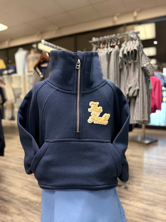 Youth Dawn 1/4 zip, navy, The Hall