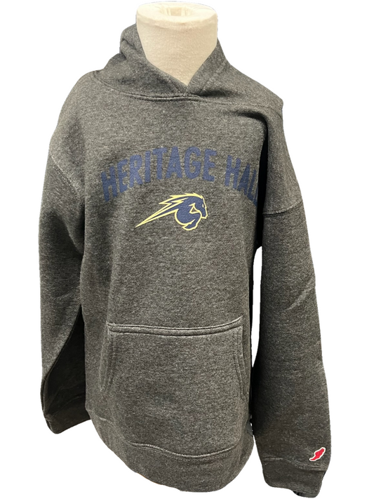 Youth Hooded Sweatshirt, dark grey, HERITAGE HALL