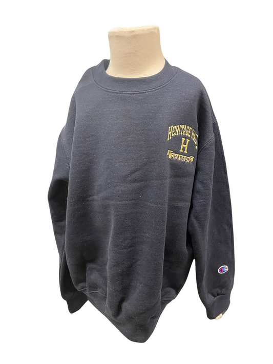 Youth Sweatshirt, Navy, gold sticked HER HALL, H, Banner CHARGERS