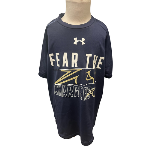 Youth UA t-shirt, navy, Fear the Chargers