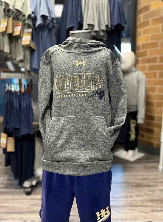 Youth Under Armour Fleece Hood, Grey