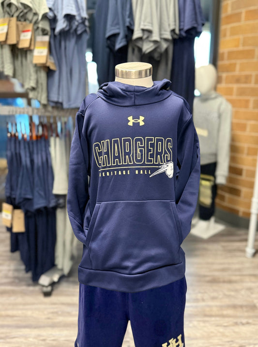 Youth Under Armour Fleece Hood, navy