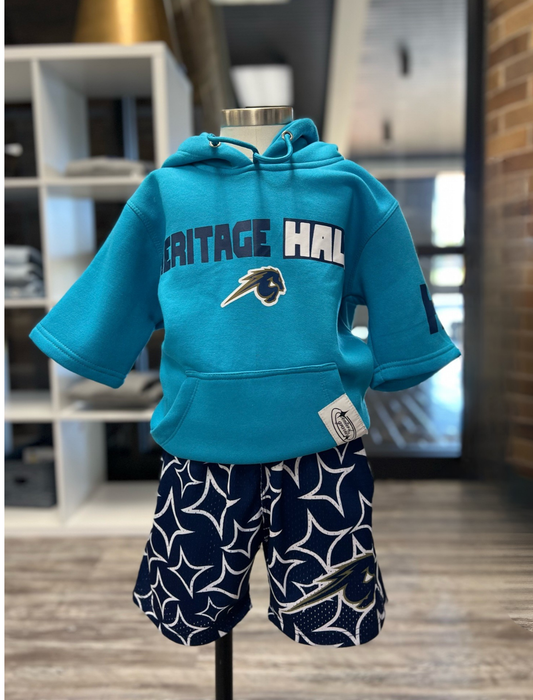 Youth Short Sleeve hoodie, blue, Heritage Hall