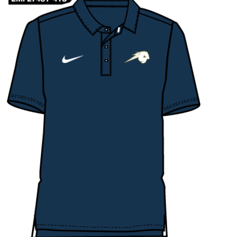 Men's Nike Dri-FIT Tour Polo, navy, Charger Horse